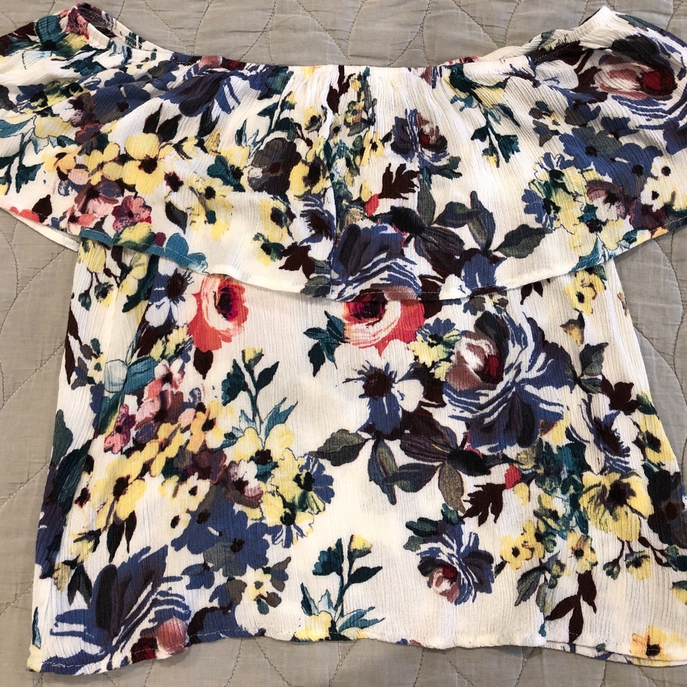 Off The Shoulder Spring Floral Top (S)